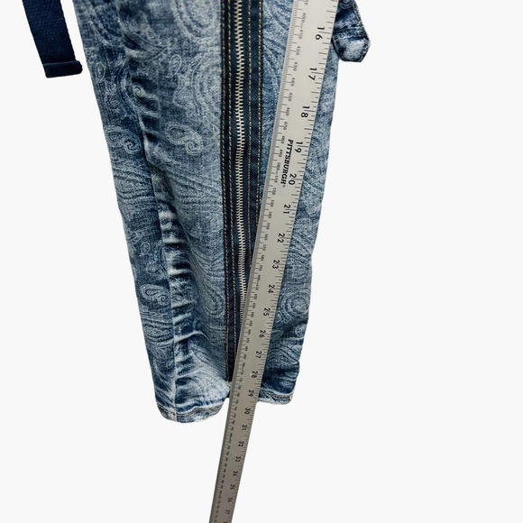 Valabasas Jeans Paisley Blue Denim Cargo Straps‎ Pants Limited Edition - Picture 8 of 8